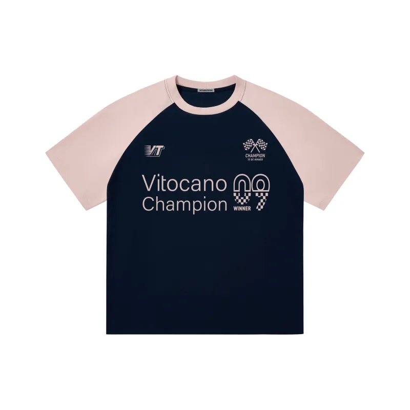 Vitocano T-Shirt Unisex White & Navy Blue-8