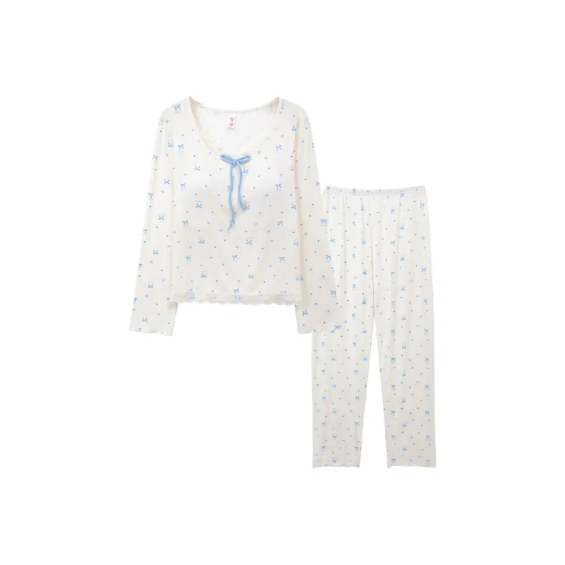 Sleeping Beauty Pajama Set Women's Light Blue-0