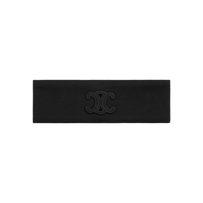 CELINE Wool Hair Bands Unisex Black-1
