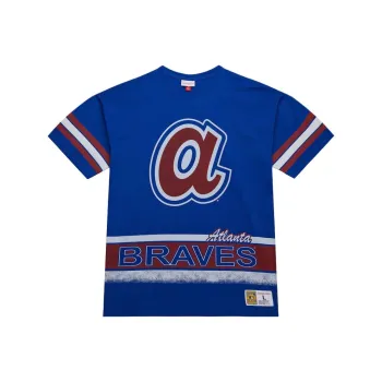 Mitchell & Ness x MLB Atlanta Braves T Shirt Men's Royal Blue