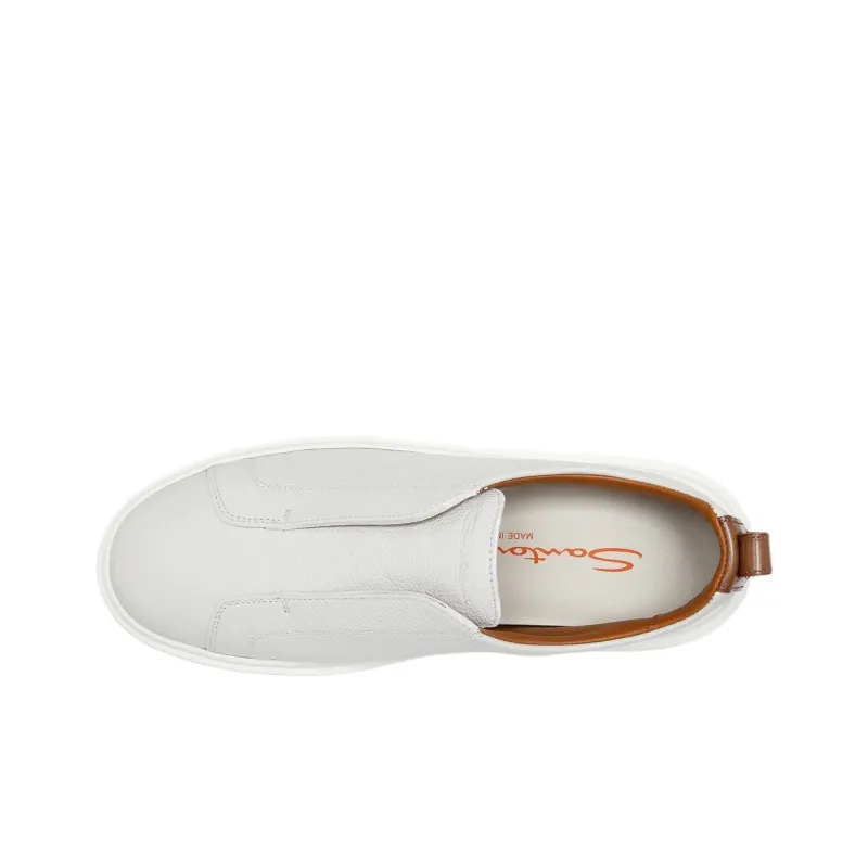 Santoni Leather Slip on Sneakers Women's-4