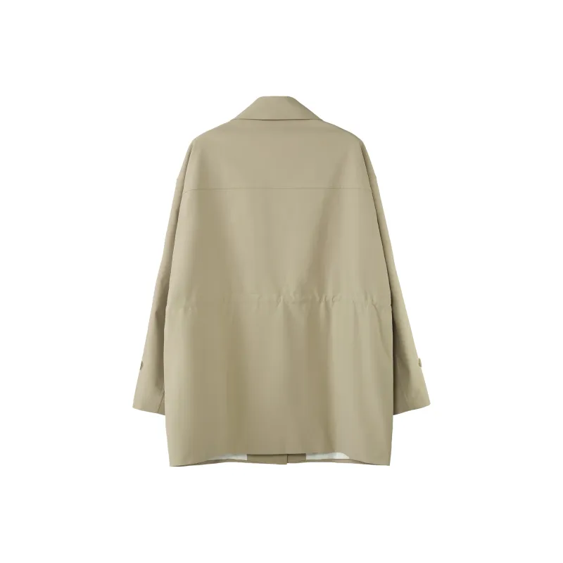 Fstudio Early Spring Korean Style Vintage Premium Trench Coat Women's Khaki-1