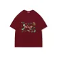 Burgundy-Short-Sleeved