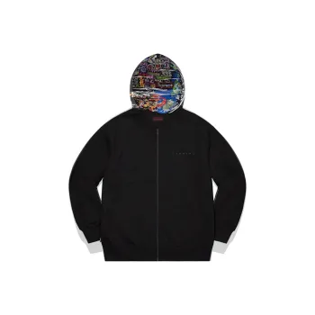 Supreme Globe Zip Up Hooded Sweatshirt