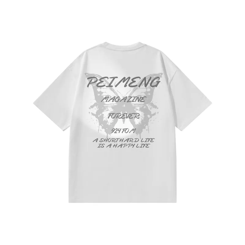 PEIMENG Short Sleeved T Shirts Unisex Comes With Necklace-8