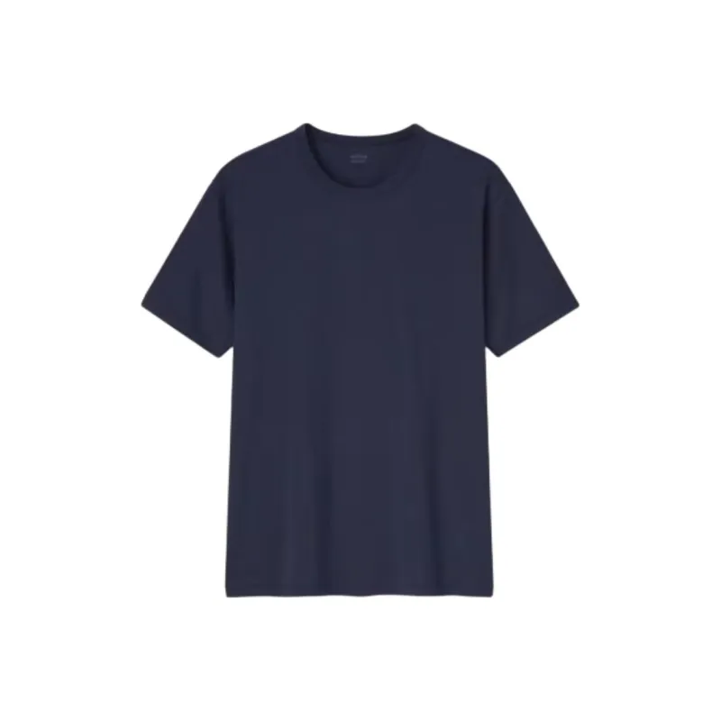 UNIQLO T Shirt Unisex Indigo Blue-0