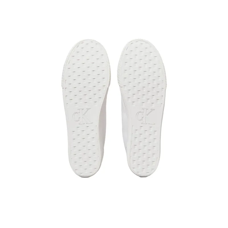 CKJ CALVIN KLEIN JEANS Low Top Canvas Shoes Men's White-5