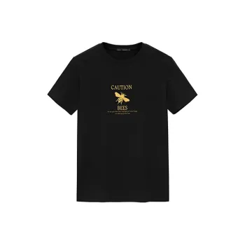 PEACEBIRD MEN T Shirts Men Black 1 Fitted