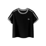 Women's Black Cropped
