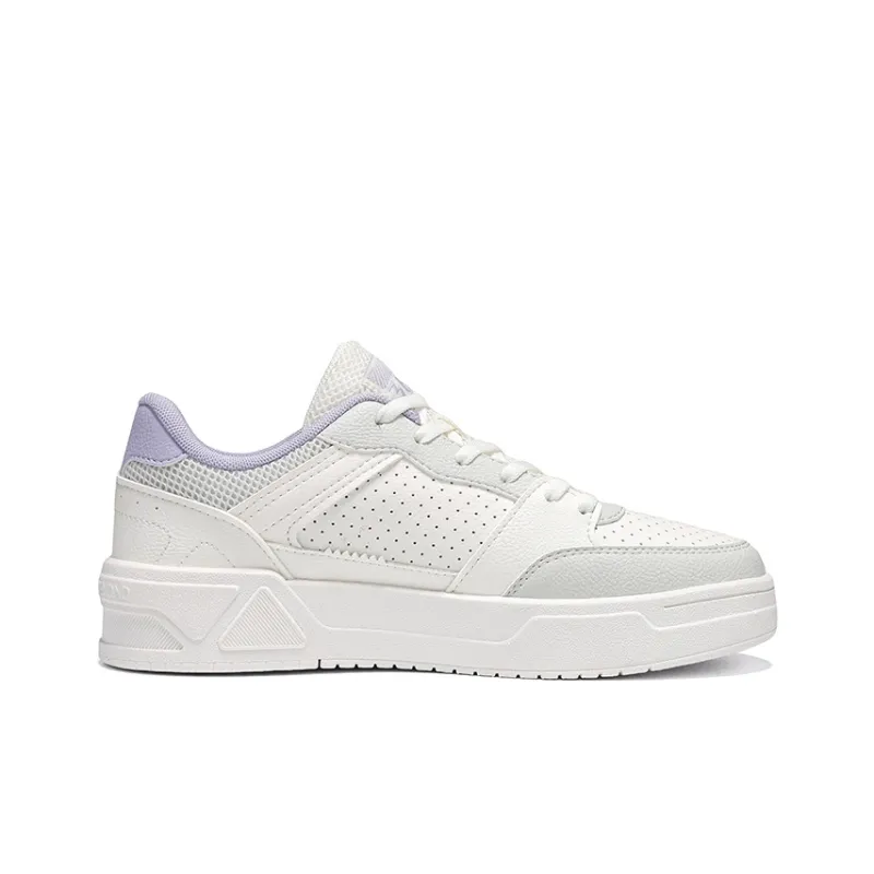 361° Slip Resistant Lightweight Breathable Low Top Skateboard Shoes Women's Feather White Chalk Purple-1