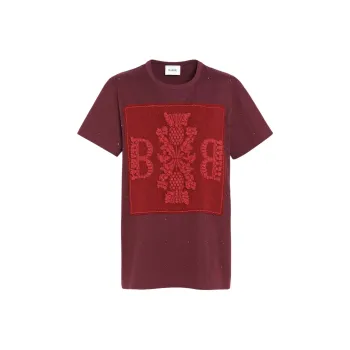 Barrie Logo embroidered Embellished T shirt
