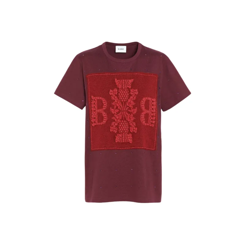 Barrie Logo embroidered Embellished T shirt-0