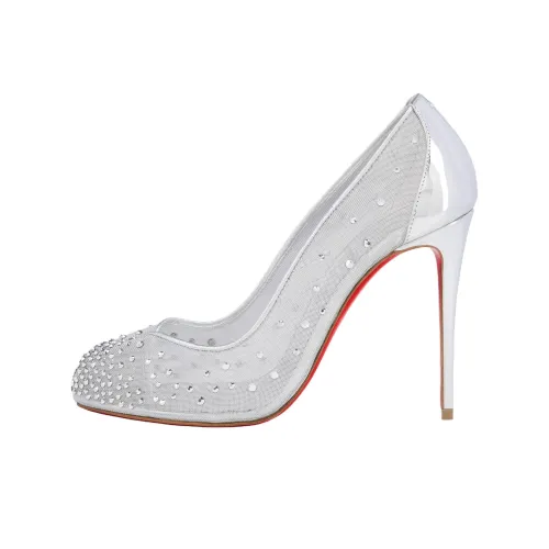 Maison Margiela x CL LUBOTING Bridiela Una Strass Slim Heel High Heels 10cm Women's Silver