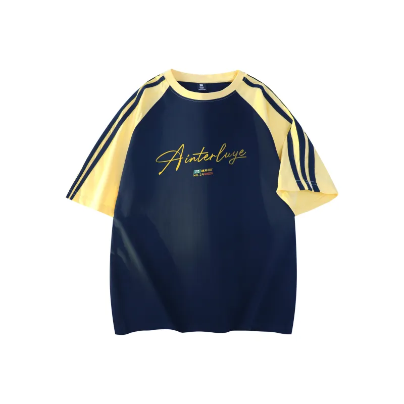 Mackyo T-Shirt Unisex Yellow & Navy Blue-0