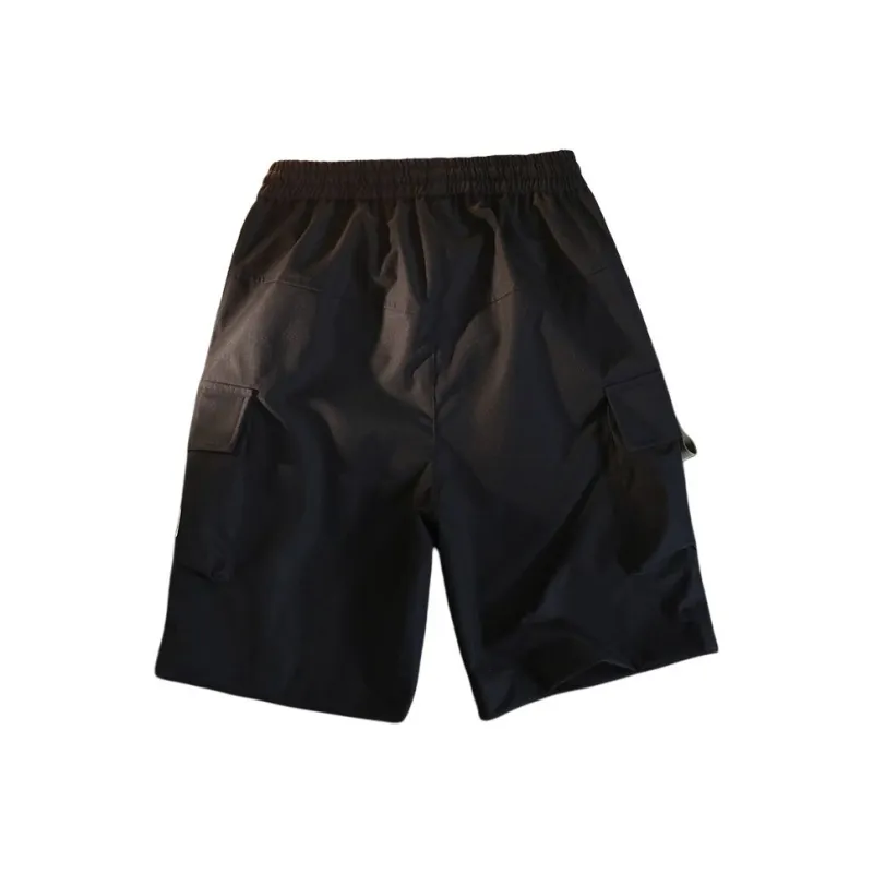 GROW DATE Cargo Shorts Unisex Black-1
