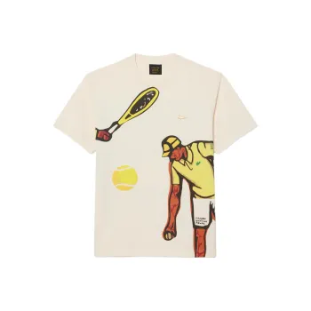 LACOSTE Maison Château Rouge Collaboration T Shirts Unisex Beige