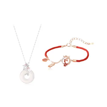 D.K.X Chalcedony Jade Necklaces Women's