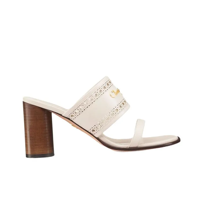 DIOR D Lane Abrasion Resistant Slide Slippers Women's White-1