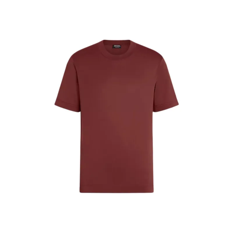 Zegna SS25 T Shirt Men's Brick Red-0