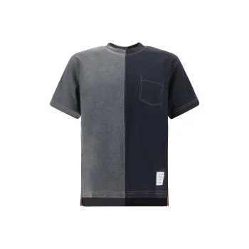 THOM BROWNE Two Toned Crewneck T Shirt