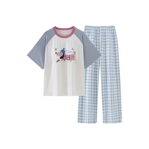 Xiang Ning Pai Pajama Set Women's Light Blue