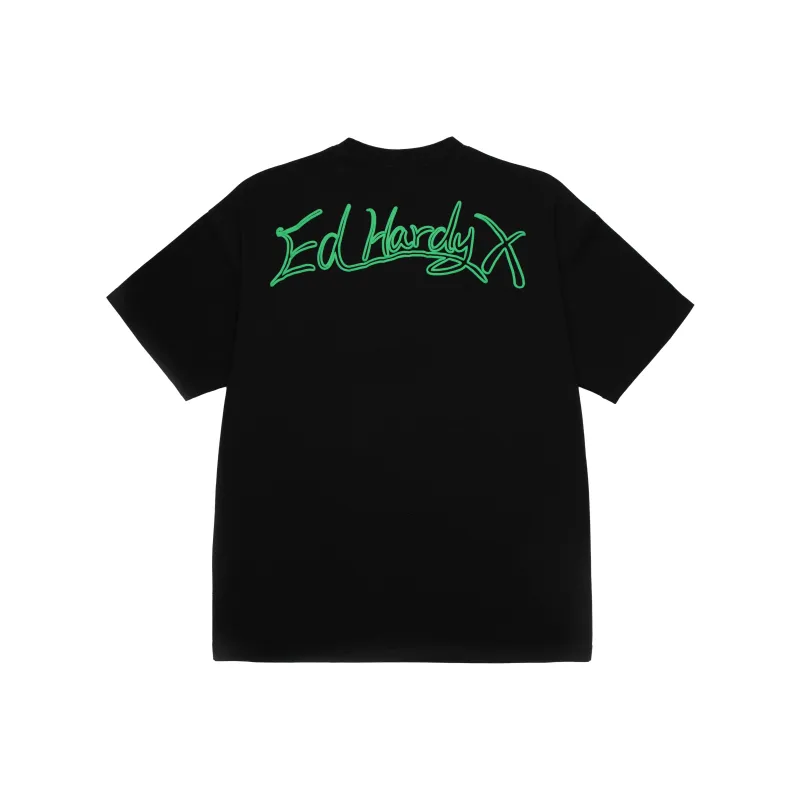 ED HARDY X Drop Shoulder Sleeve T-Shirt Unisex Multicolor-1
