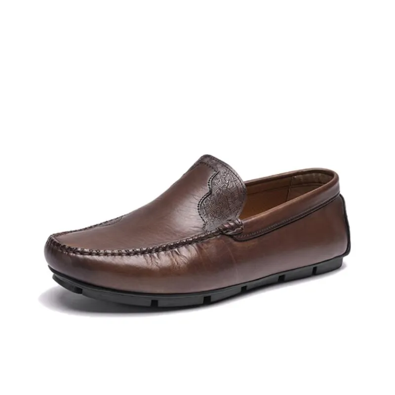 ROBERTA DI CAMERINO Florence Collection Loafers Men's Yellow Brown-1