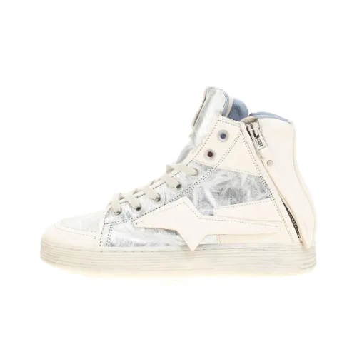 AirStep ASZEPPA High Top Skateboard Shoes Women's Silver White