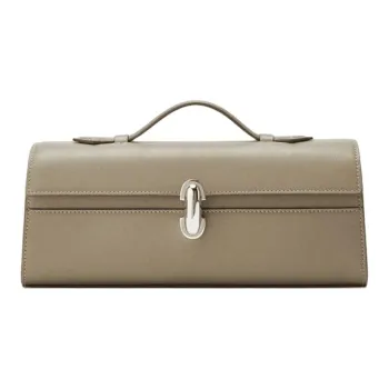 SAVETTE Calfskin Handbag Women's Clay Gray