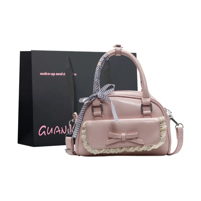 Champion Cub PU Handbag Shoulder Bag Women's Blue/Pink/Ecru/Black-4