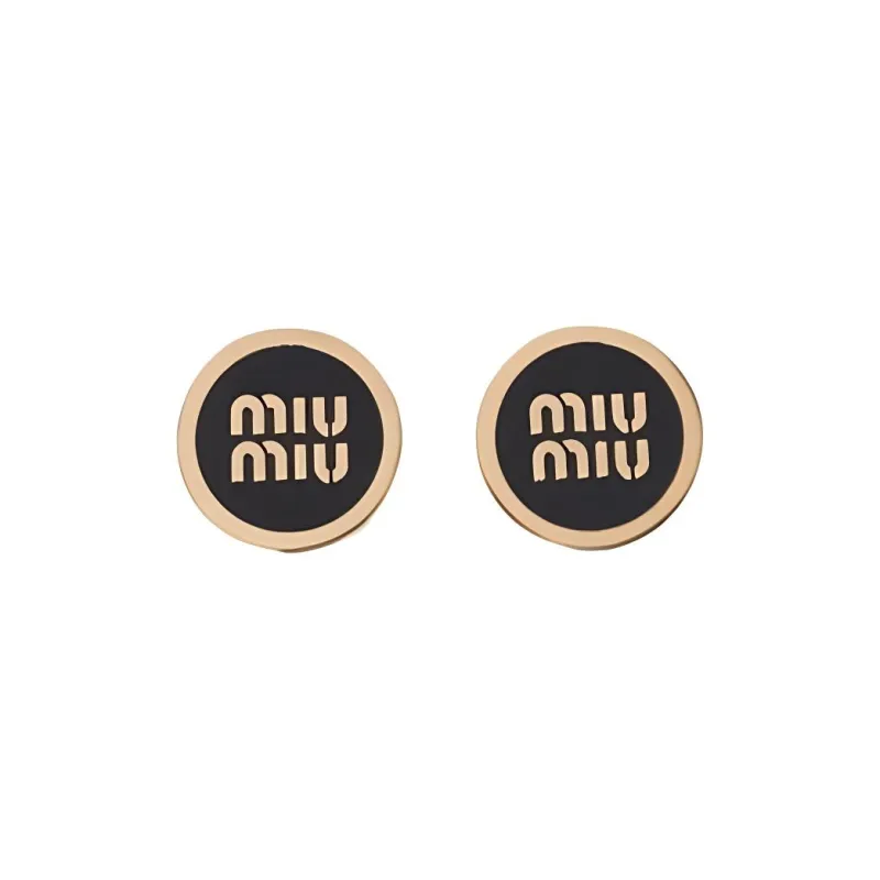 MIU MIU Enamel, Metal Clip On Earrings Women's Gold-0