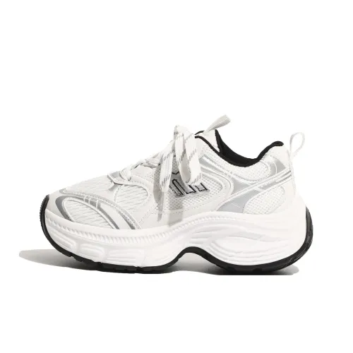 NUNZ Low Top Chunky Sneakers Women's White