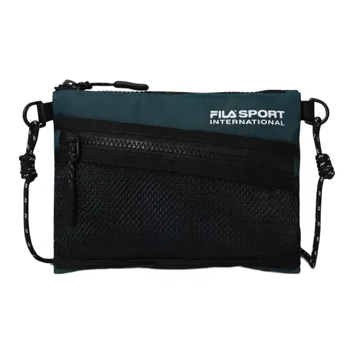 FILA Nylon Shoulder Bag Unisex Blue & Black