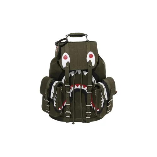 A BATHING APE READYMADE Collaboration Pattern Backpack Men's Green