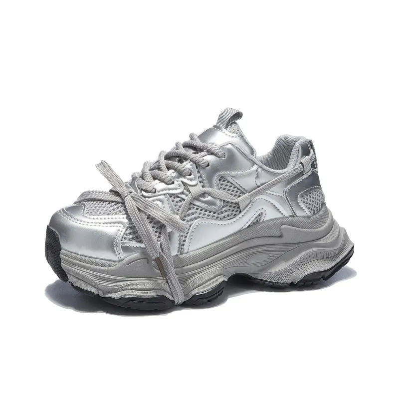 Georgina Goodman Low Top Chunky Sneakers Women's Silver-1