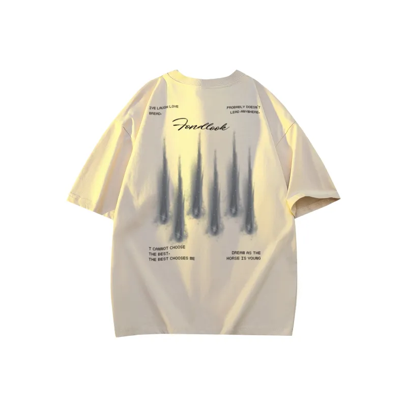FONDLOOK T Shirt Unisex Upgraded Creamy Apricot-15