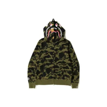 A BATHING APE 1st Camo Shark Wide Full Zip Double Hoodie