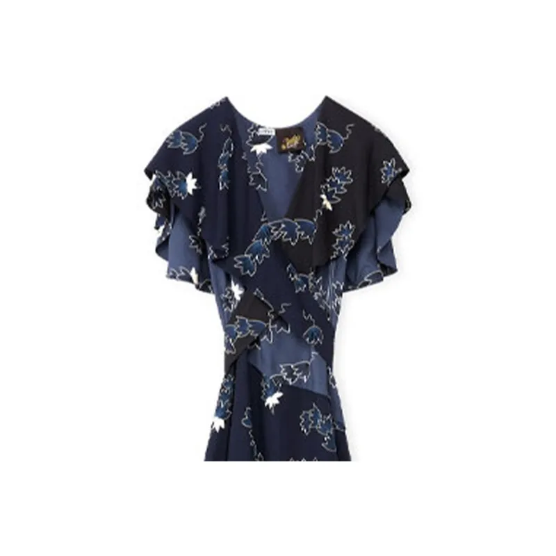 LOEWE Short Sleeved Dresses Women's Blue-3