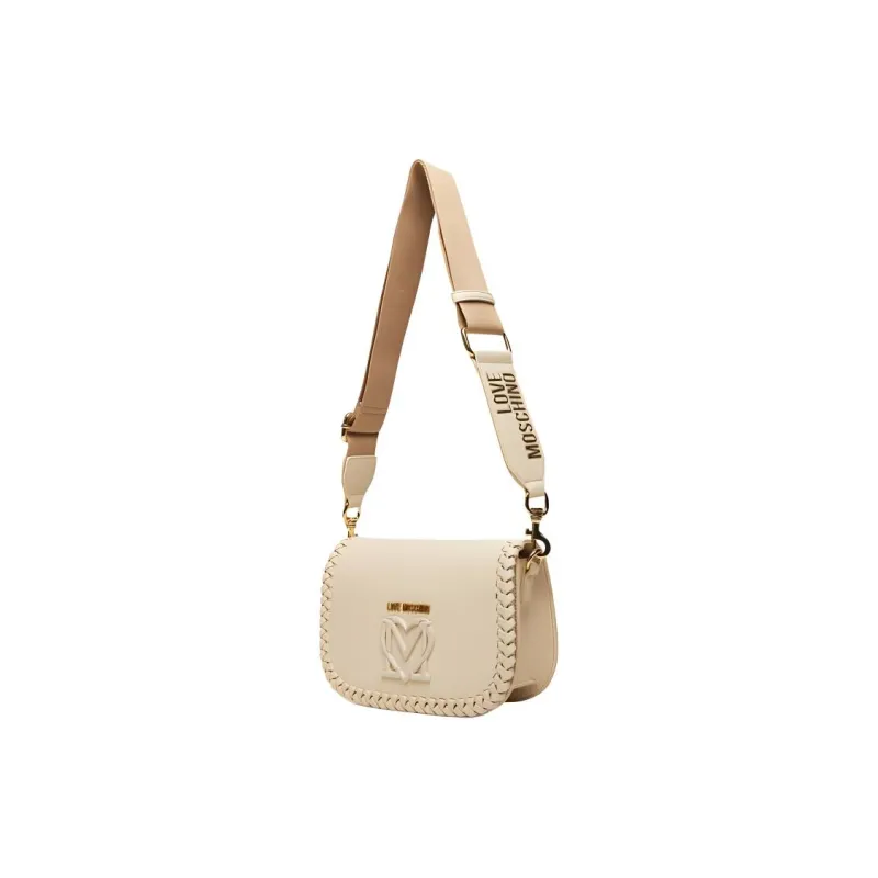 LOVE MOSCHINO Braided Logo Plaque Crossbody Bag-3