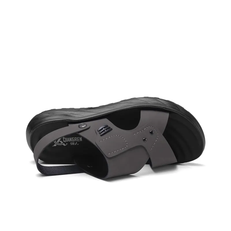 Strongman Beach Sandals Men Black/Gray-7