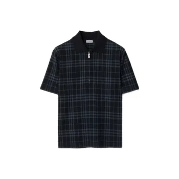 Burberry Checked Short Sleeved Polo Shirt