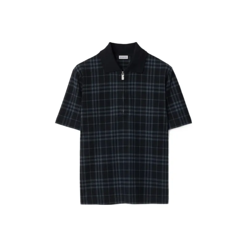 Burberry Checked Short Sleeved Polo Shirt-0
