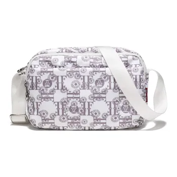 FIDO DIDO Oxford Crossbody Bag, Shoulder Bag Women's Ecru/Blue