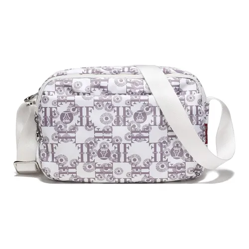 FIDO DIDO Oxford Crossbody Bag, Shoulder Bag Women's Ecru/Blue