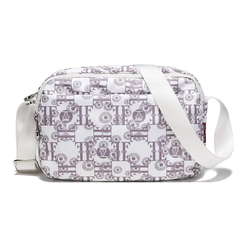 FIDO DIDO Oxford Crossbody Bag, Shoulder Bag Women's Ecru/Blue-0
