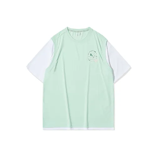 QIAODAN T-Shirt Men's Ice Porcelain Green/Jordan White