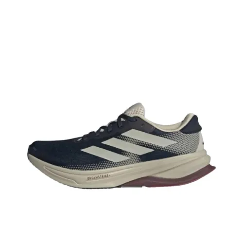 Adidas SUPERNOVA SOLUTION 2 Cushioning Support Low Top Running Shoes Unisex Blue Beige