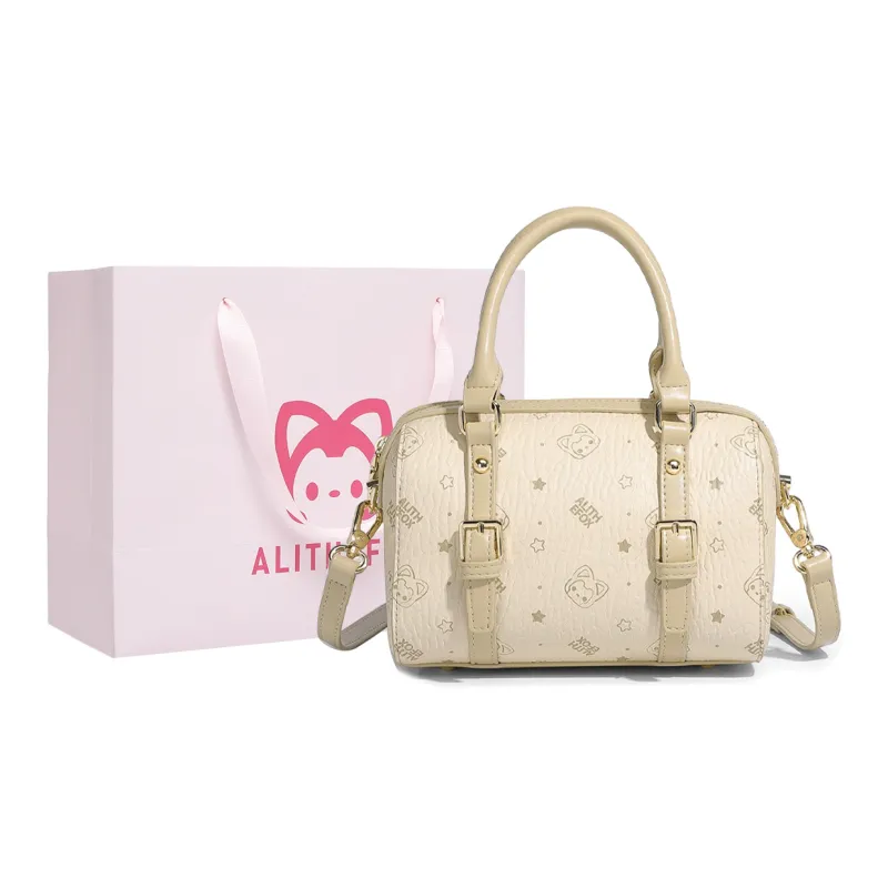 ALI THE FOX Synthetic Leather Shoulder Bag Women's Pink/Milk Tea-8