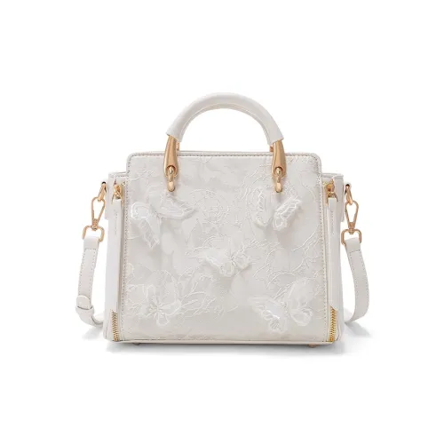 CLEVER& KETCH PU Handbag Women's White/Pink