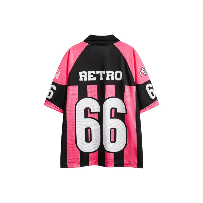 HDPV T Shirt Unisex Pink Black Patchwork-1
